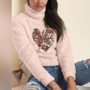 VENUS Cream Sherpa Sweater